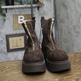 Wild Fable Womens Honor Boots Combat Platform Faux Suede 94568509 Dark Brown 9M