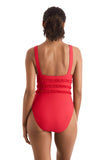 Mimi Flamingo Soleil Solids Sonny One Piece Swimsuit 900050231 Punch Pink Red 12