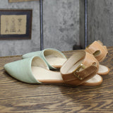 Franco Sarto Womens Vintage Strap Open Flat Sandals 1673eb968b42e7 Mint Green 6M