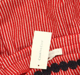 Charter Club Womens Knit Crochet Trim Flutter-Sleeve Dress Red Barn Combo L