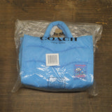 Coachtopia Womens Quilted Loop Tote Bag CQ057 Surf Blue