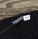 Inc International Concepts Womens Faux Fur Cuff Ribbed Knit Beanie Black