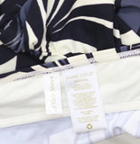 Anne Cole Chic Draped Front Underwire Swim Tankini Top Black / White 32DD / 34D