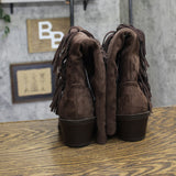 Universal Thread Womens Patsy Tall Fringe Western Boots Chocolate Brown 9.5M
