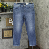 INC International Concepts Tummy Control Boyfriend Jeans Zenith Wash Blue 14W