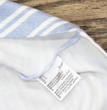 Karen Scott Womens Knit Asymmetrical Striped Boat-Neck Top Light Blue Heather XL