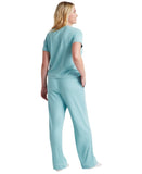 State of Day Womens 2-Pc. Fluid Knit Pajamas Set Canton Blue XS