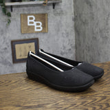 Easy Spirit Womens Alessia Perforated Demi Wedge Flats SEALESSIA3 Black 11W