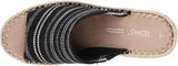 Toms Womens Monica Mule Sandals 10018185 Black 1 8M