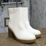Universal Thread Jenna Platform Boots with Memory Foam Insole Off White 9M