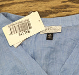 J Valdi Womens Big Shirt Button-Front Cover Up 57595JV Chambray Blue M