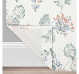 Eclipse Floral Draft Grommet Blackout Single Curtain Panel White Multi 50x108