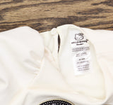 Hello Kitty Girls Lined A-Line Sheath Dress with Faux Fur Collar Off White 3T