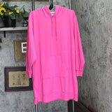 White Mark Womens Plus Size French Terry Lined Sweatshirt Hoodie Pink 3X