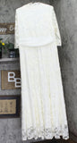 Kiyonna Bridal Lined Lace 3/4 Sleeve Bridal Wedding Dress #2610 Ivory / White 2
