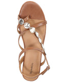 Style & Co. Womens Vernn Embellished Wedge Sandals 10020317500 Brown 9M