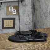Universal Thread Womens Ivana Footbed Toe Ring Sandals 93708831 Black 10M