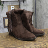 Universal Thread Patsy Tall Fringe Western Boots 94463426 Chocolate Brown 8.5M