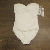 Anne Cole Womens Twist Front Shirred One Piece Swimsuit MYMO00501 White 10