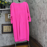 Ny Collection Textured Knit Plus Size Dress with 3/4 Sleeves Havana Pink 3X