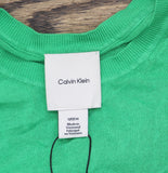 Calvin Klein Womens Fine Gauge Short-Sleeve Lightweight Sweater Blossom Green S