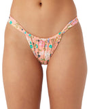 O'Neill Floral Solimar Medium Coverage Bikini Bottom Desert Flower Pink L