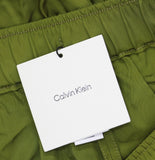 Calvin Klein Womens Drawstring Wide-Leg Pants 44B932G Dark Leaves Green L