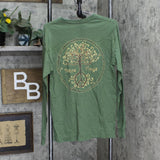 Peace Frogs Mens Cotton Long Sleeve Graphic T-Shirt Tee 166a85dedaa613 Green M