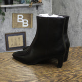 A New Day Tigris Boots Faux Leather Block Heel Zip Ankle Booties Black 7.5W