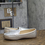 Journee Collection Comfort Halsey Loafer HALSEY-WD Silver / Beige Brown 9W