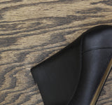 Michael Michael Kors Lock Accent Leather Textured Wedge High Heels Black 9.5M
