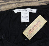 American Rag Juniors Crochet-Trim Cold-Shoulder Blouse Shirt Top Classic Black S