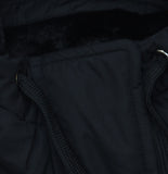 Universal Thread Zip Hooded Winter Parka Jacket with Snap Storm Flap Black XL