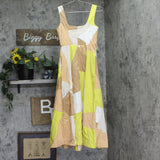 Donna Karan Womens Petite PrintedA-Line Dress KT4G22B6 Fawn Green Mutli 2P