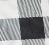 Serta Clean Alex Soft Modern Plaid 3 Piece Comforter Set Black / White King