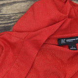 INC International Concepts Womens Sparkle Robe Wrap Infared Sparkle Red L