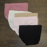 Carole Hochman Womens 5-Pack Seamless Brief 1374600 Black / Pink L
