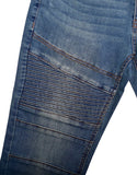 Ring Of Fire Boys Chase Moto Denim Slim Jeans RBB0931 Dusk Wash Blue 16