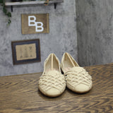 Journee Collection Ekko Womens Woven Flats EKKO Sand Nubuck Brown 8M