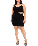 B Darlin Trendy Plus Size Embellished Illusion Bodycon Dress Black 14W