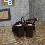 A New Day Veera Slingback Heels Faux Suede 94646931 Brown 6.5M