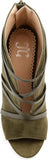 Journee Collection Womens Center Cutout Bootie Boots SAMARA Olive Green 6M