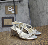 Naturalizer Vanessa2 Rhinestone Embellished Strappy Heeled Sandal Silver Gray 7M