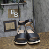 Giani Bernini Womens Constancia Ankle Strap Wedge Sandals Black Smooth 6M