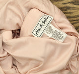 Alex & Sophia Juniors Faux-Peal-Trim Sequin Mini Skirt Dusty Pink Pearl L