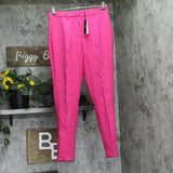 T Tahari Womens High Rise Wide-Leg Pants Ankle THF52002 Tulip Pink 8