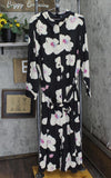 G By Giuliana Womens Button-Down Duster Dress Shirt 692577 Black Floral 3X