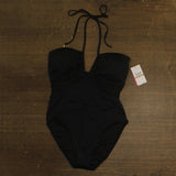 Vince Camuto Womens Standard V-Wire Cut Out One Piece Swimsuit V09102 Black 12