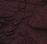 Crystal Doll Sweetheart-Neck Puffed Sleeve Fit Flare Dress Merlot Red 2XS