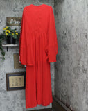 Xtaren Womens Batwing Sleeve Drapey Lined Maxi Dress XA8452